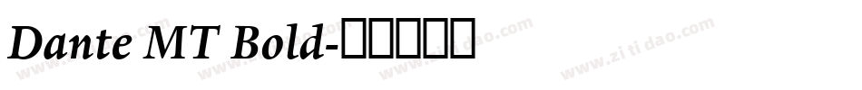 Dante MT Bold字体转换